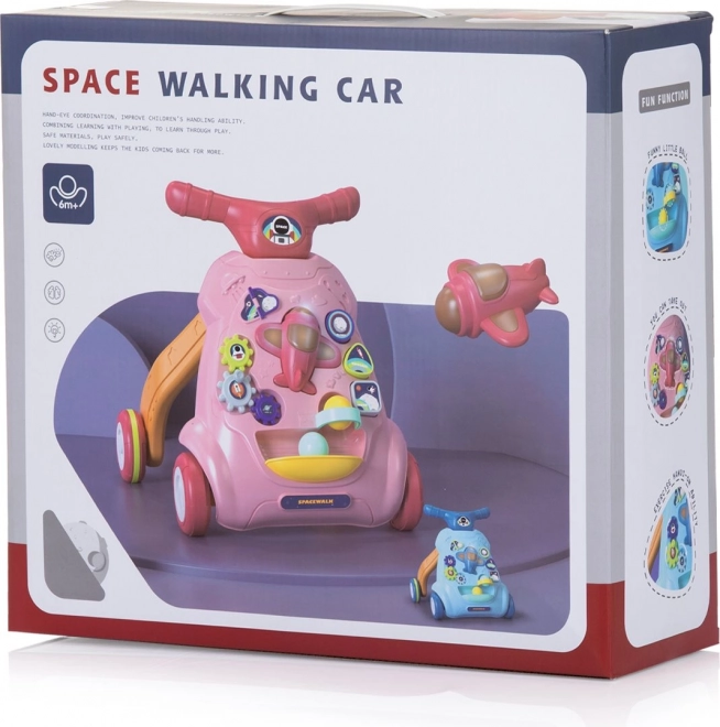 Interactive Push Walker Plane Pink