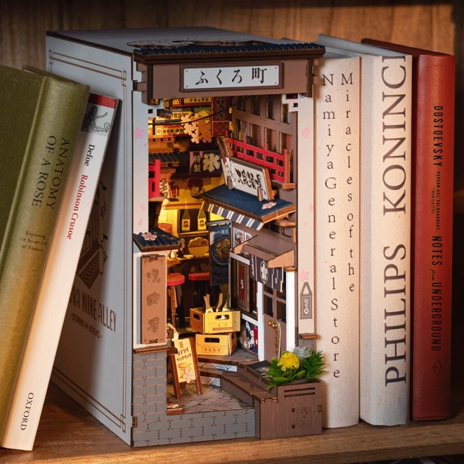 3D Puzzle Bookend Sakura Alley with Wine