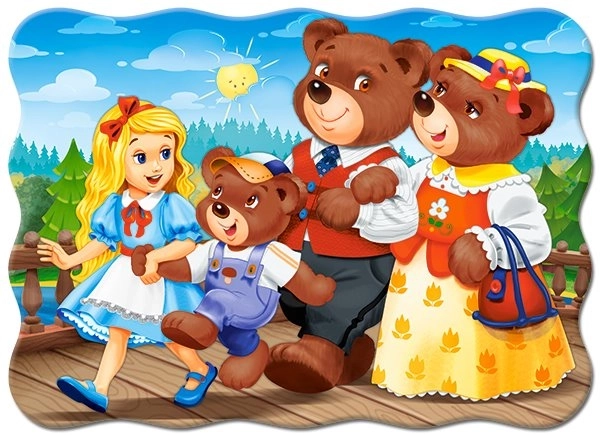 Puzzle 30 pezzi Riccioli d'Oro e i tre orsi