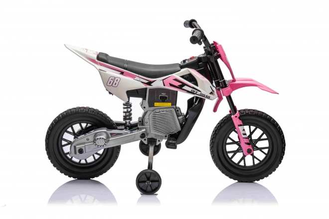 Pink Children's Motorbike with Audio Panel and EVA Wheels