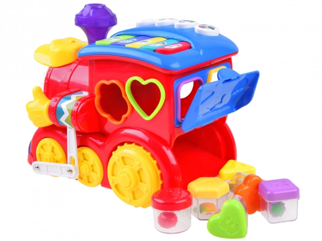 Interactive Locomotive with Colorful Blocks