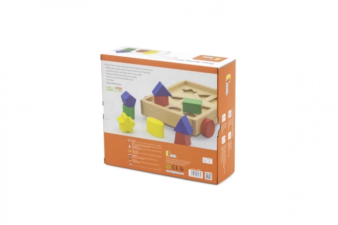 Wooden Toy Shape Sorter Cart