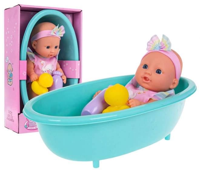 Baby Doll with Bathtub and Accessories