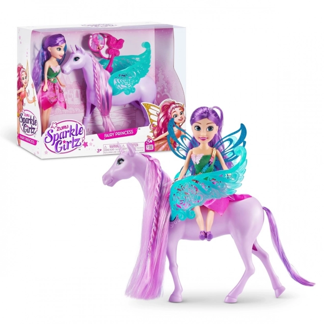 Sparkle Girlz Fairy Doll with Unicorn