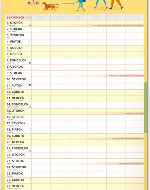 Calendrier mural Planificateur familial XXL 2026