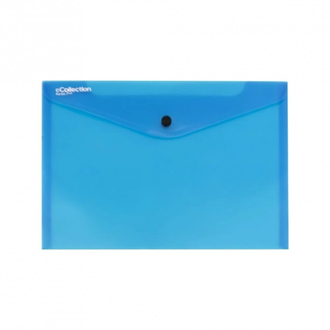 Blue Polypropylene Document Envelope with Snap Closure