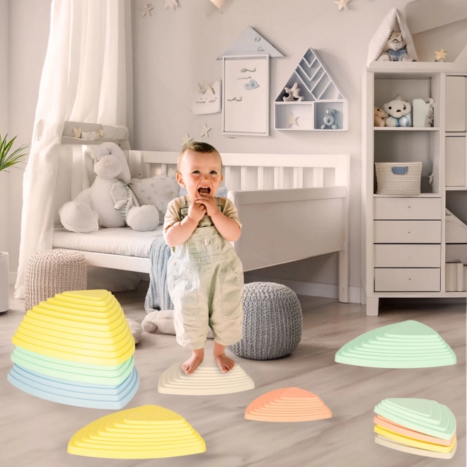 Pietre pastello per equilibrio e allenamento sensoriale per bambini