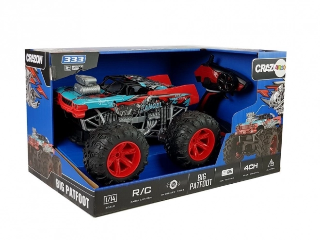 Remote Controlled Off-road Car with Large Red Wheels