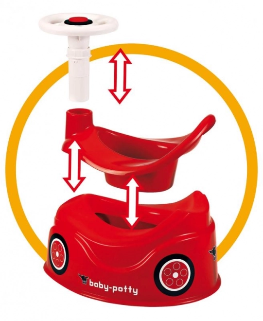 Potty with Steering Wheel Red