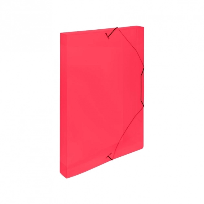 Red A4 Document Box with Elastic