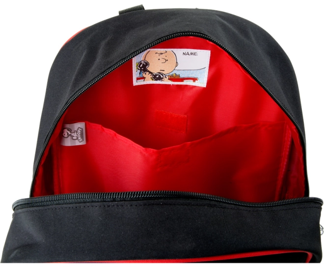 Spacious main compartment with name tag