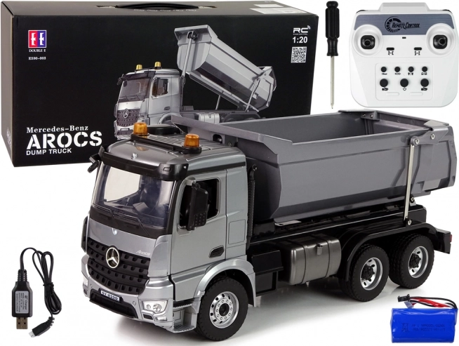 Metalkonstruktion RC tipbil MERCEDES-BENZ Arocs med app-styring 1:20