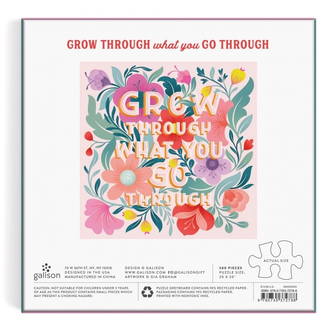 Galison Square Puzzle - Grow Through What You Go Through