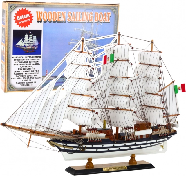 Decorative Model Ship Amerigo Vespucci 64x46cm