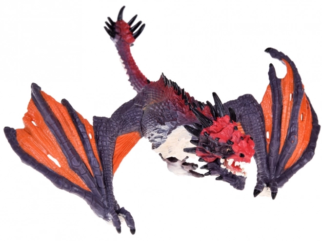 Gray and Orange Dragon Toy Figure