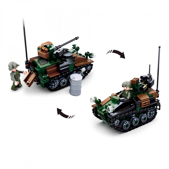 Sluban Model Bricks Small Tank Wiesel AWC 2-in-1 Set