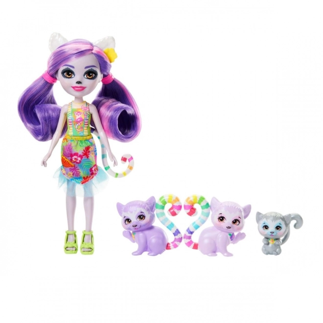 Enchantimals Doll Lorinda Lemur Family