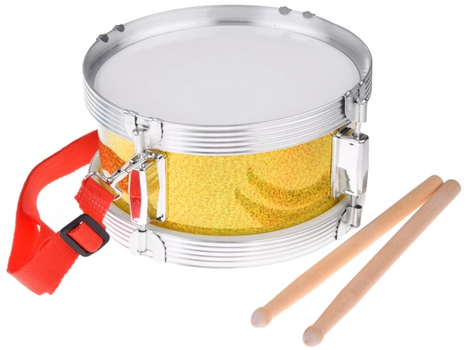 Colorful Drummer's Drum with Strap and Sticks