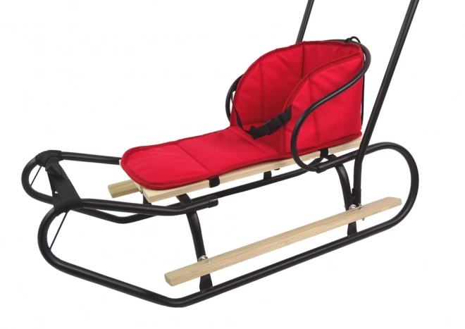 Soft Sled Mattress with Three Straps Red