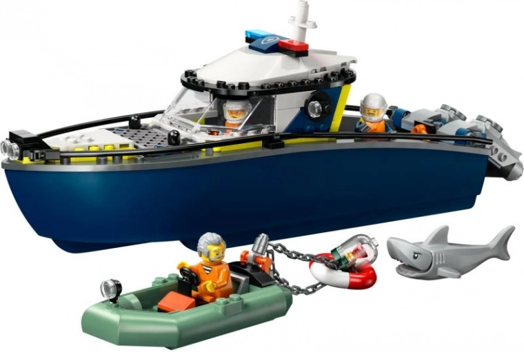 Large floating police boat