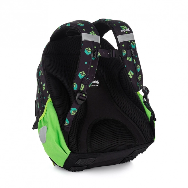 School Backpack OXY NEXT Green Cube