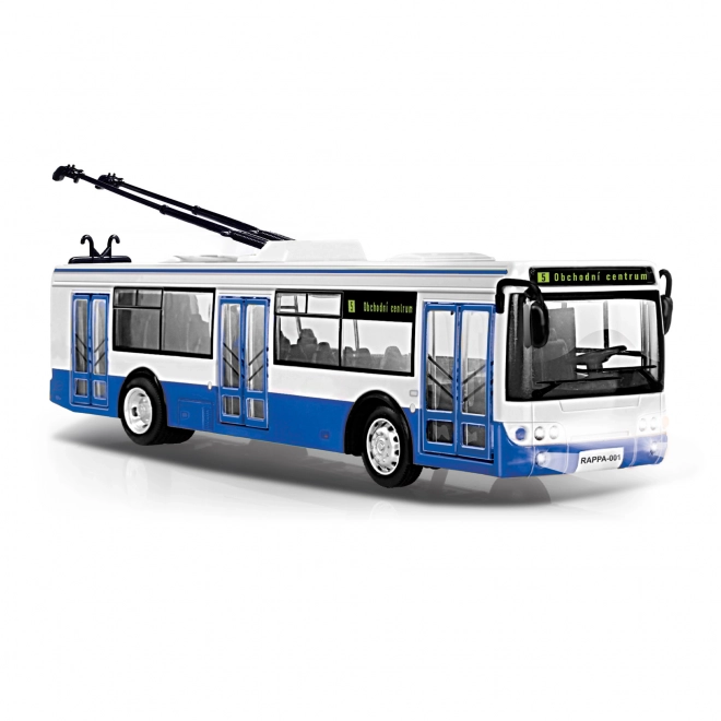 Trolleybus with Czech Announcements 28 cm Blue