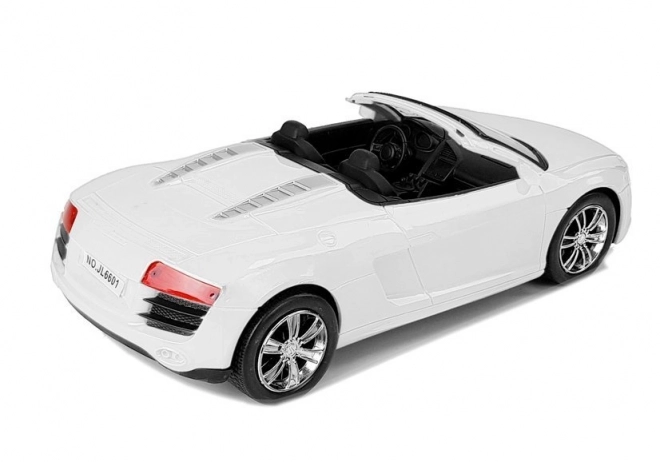 Convertible Toy Car with Friction Drive White 1:18