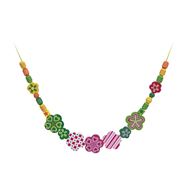 Green Bead Set Flowers