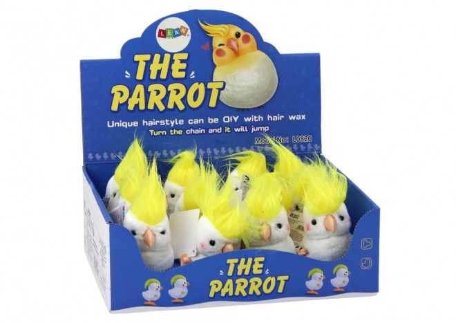 Wind-Up Plush Jumping Toy Parrot