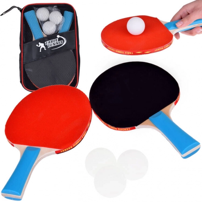 Wooden Table Tennis Paddle Set with Balls