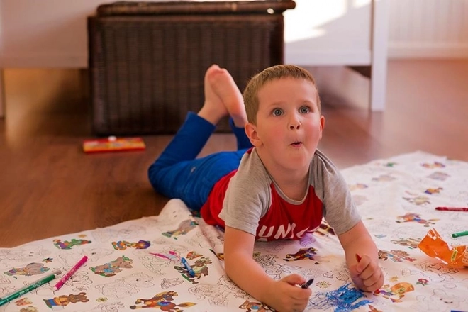 Coloring Tablecloths Happy Dinosaurs Set