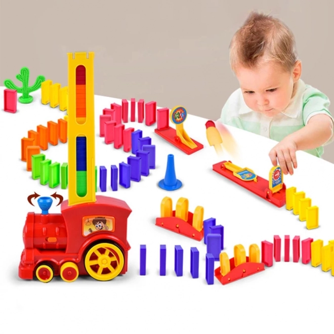 Colorful Domino Train Puzzle – Red