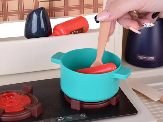 Interactive Play Kitchen with Refrigerator and Dishwasher