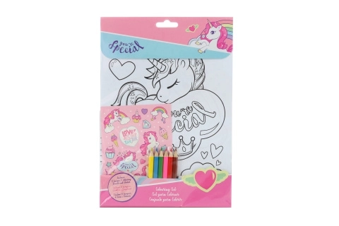 Unicorn Coloring Set with Stickers