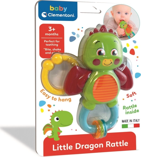 Clementoni Baby Rattle Little Dragon 2-in-1