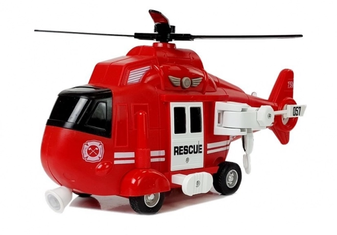 rescue helicopter with sound and light effects