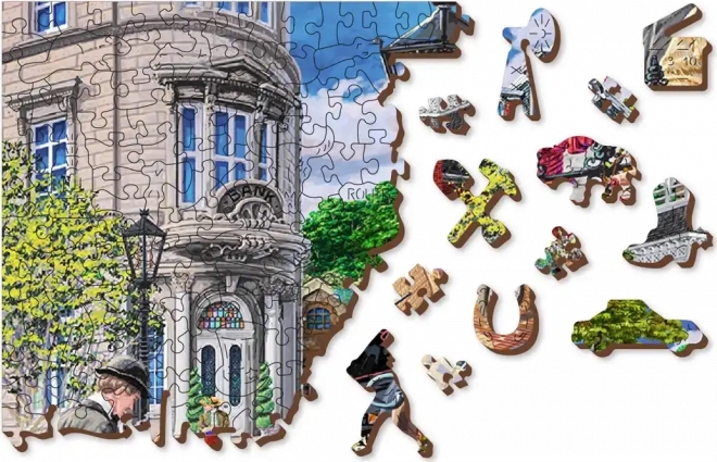 Wooden City Main Street Puzzle 2-in-1