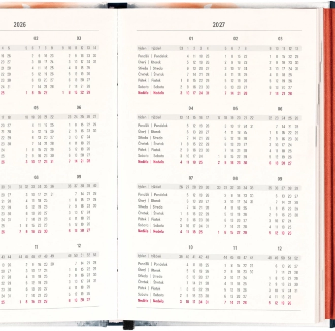 Wekelijkse agenda met magneetsluiting 2026 Japan 13x21 cm