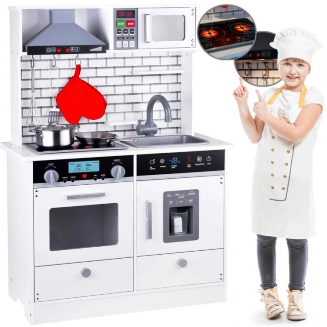 Wooden Kitchen Set with Lights and Sounds