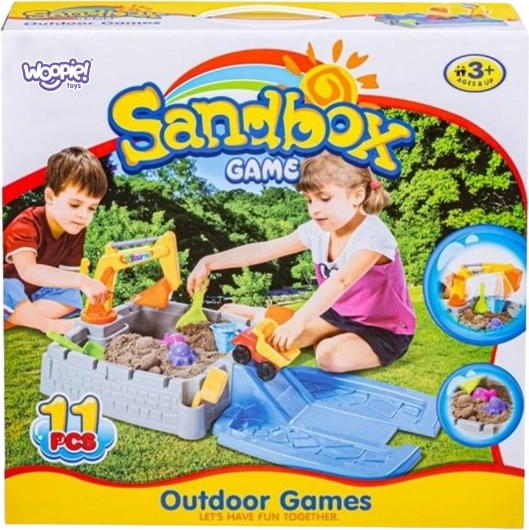 Portable Sandbox WOOPIE Castle with 9 Accessories