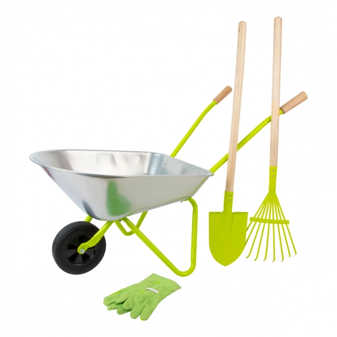 Gardener Set with Wheelbarrow, Tools and Gloves