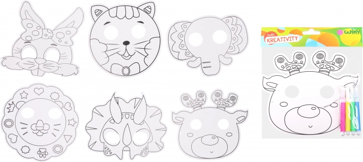 Creative Set – Color-in Mask with 4 Markers (22.5 × 20.5 cm)