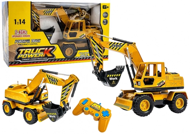 Remote Controlled Excavator and Bulldozer 2-in-1 for Kids