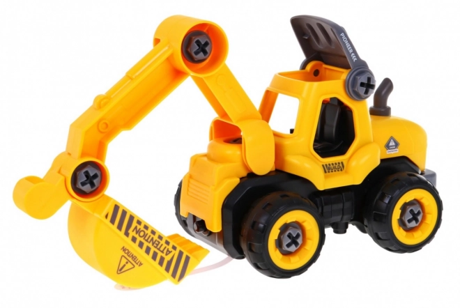 Buildable Excavator with Electric Screwdriver and Sounds for Kids 3+