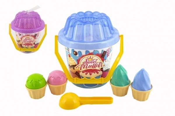 Sand Play Set with Bucket, Shovel, and Molds