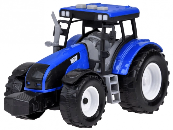 Blue Tractor Toy with Sounds and Lights for Kids