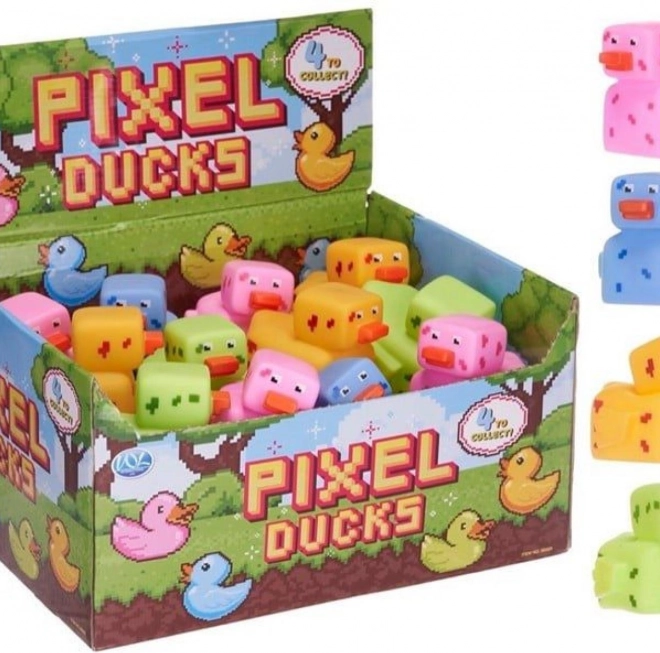 Rubber Duck for Bath in Pixel Style 8 × 10 cm