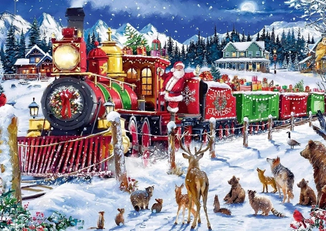 Puzzle di Natale: Il Treno di Babbo Natale 1000 Pezzi