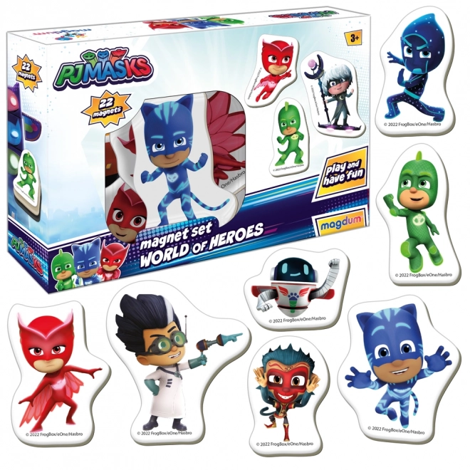 Colorful Magnet Set with PJ Masks Characters