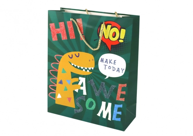 Green Dinosaur Gift Bag